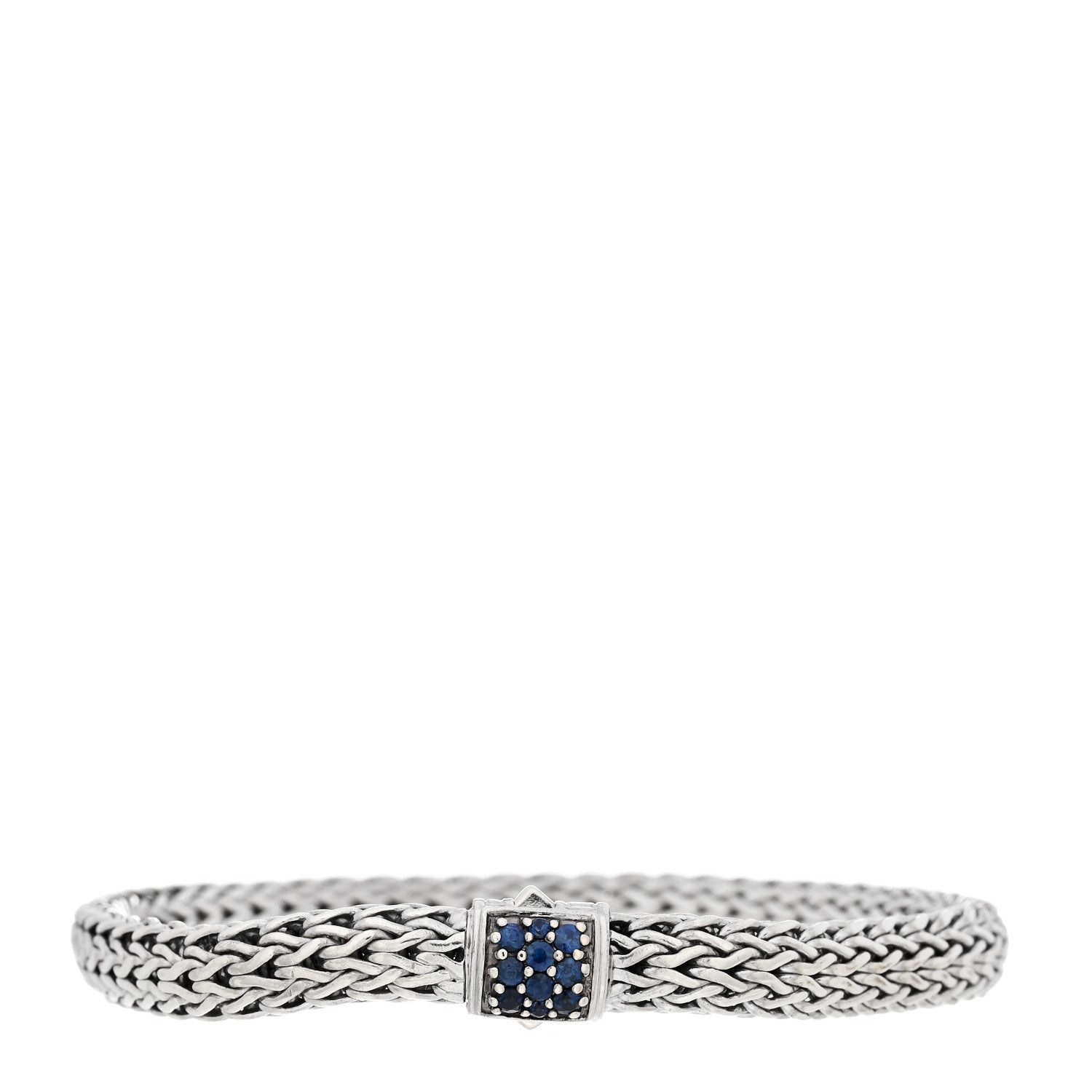 John Hardy Sterling Silver Blue Sapphire 6.5mm Classic Chain Bracelet 1 of 4