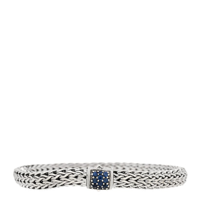 John Hardy Sterling Silver Blue Sapphire 6.5mm Classic Chain Bracelet 1 of 4