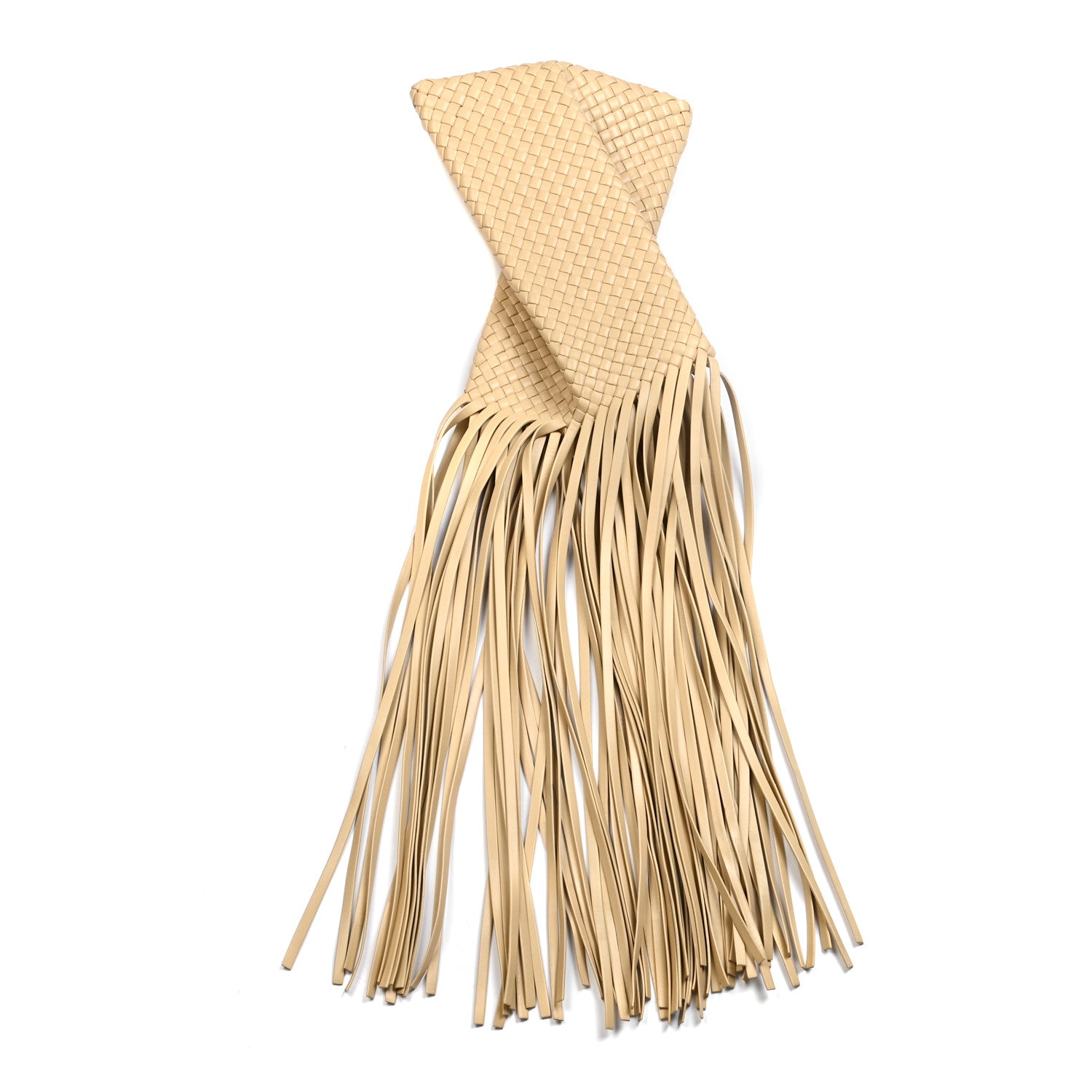 Bottega Veneta Nappa Intrecciato The Fringe Crisscross Bag Porridge 3 of 6
