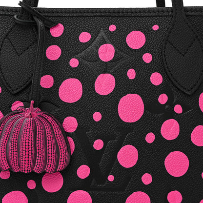 Louis Vuitton LV X YK Empreinte Infinity Dots Neverfull MM Black Fuchsia 9 of 11