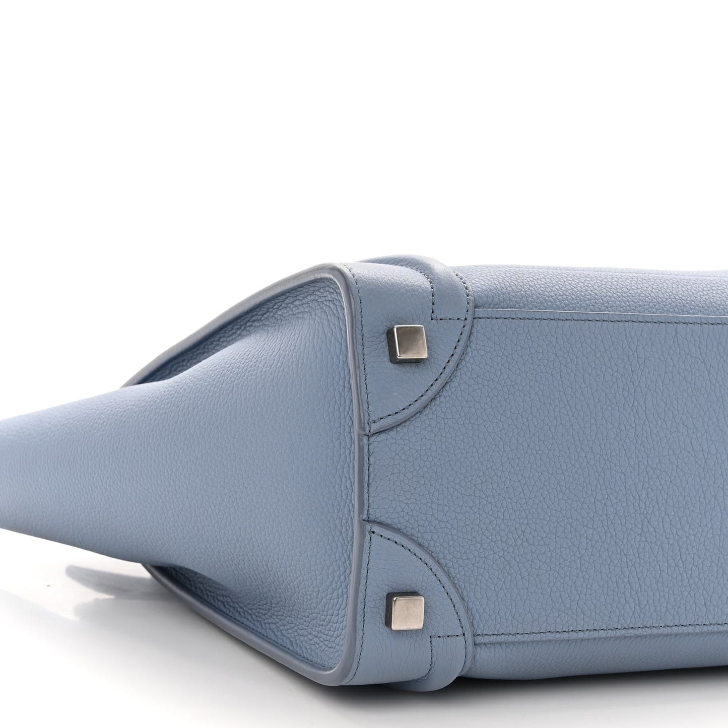 Drummed Calfskin Micro Luggage Medium Blue