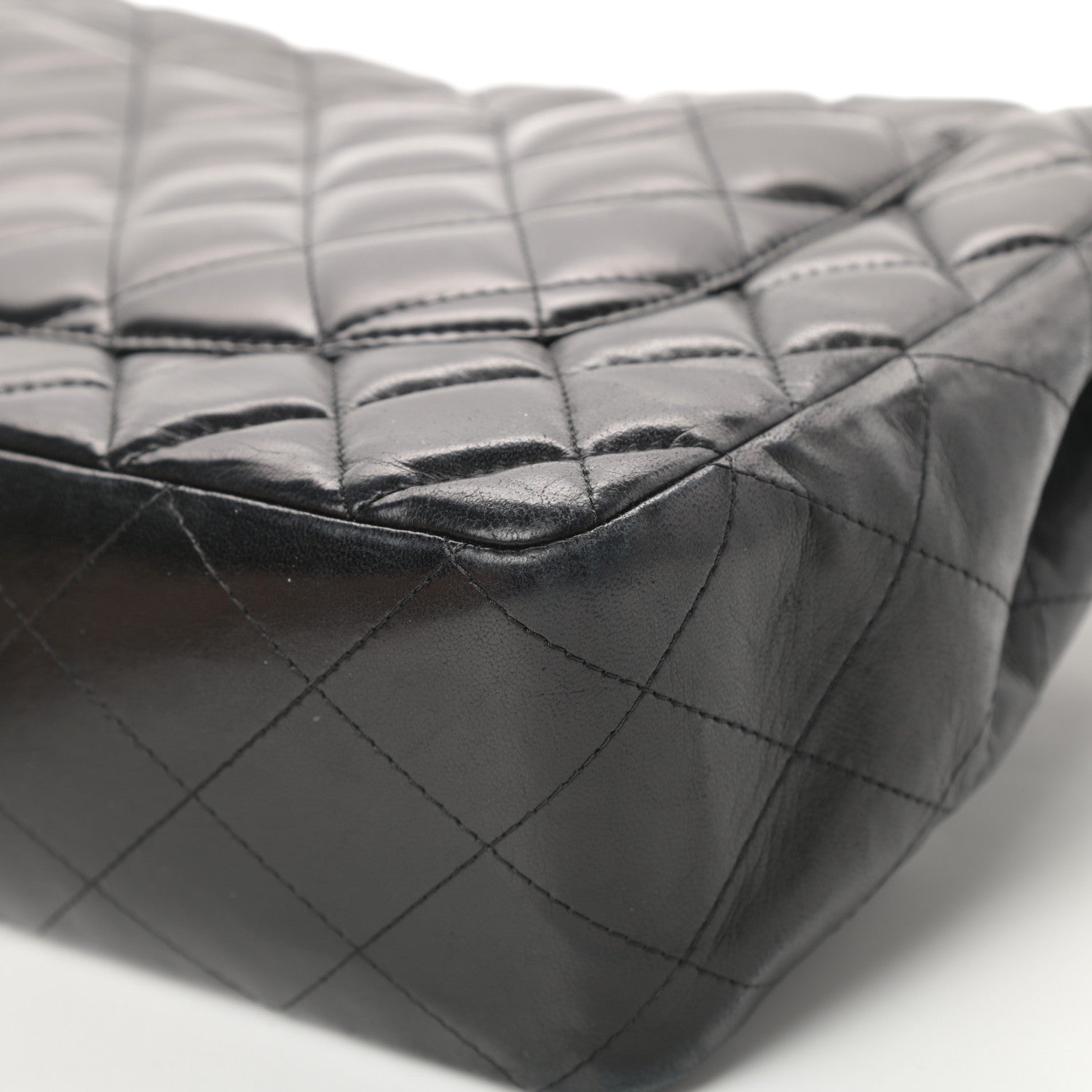 Chanel Lambskin Quilted Jumbo Single Flap Black 11 of 19
