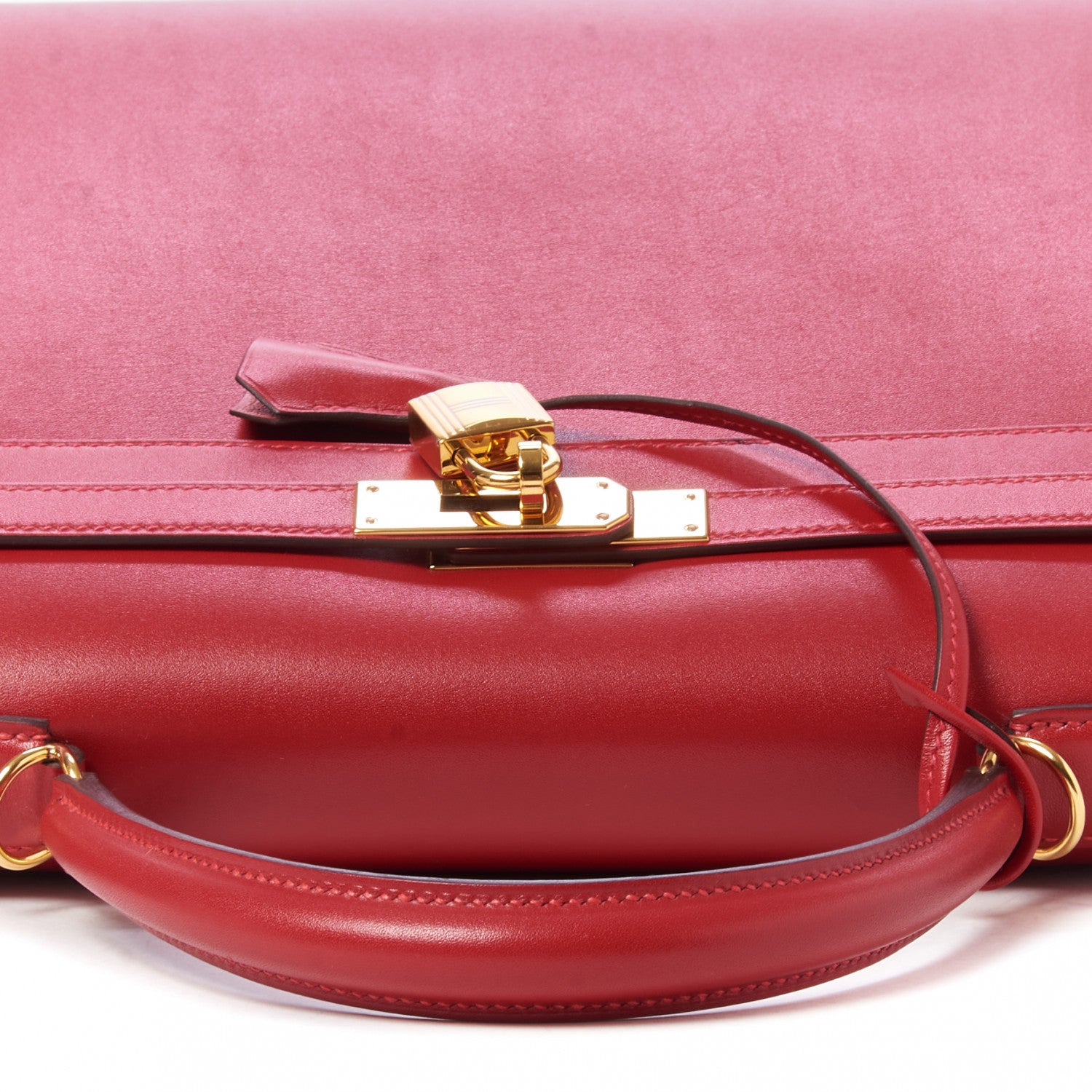 Hermes Tadelakt Kelly Sellier 35 Rouge Vif 8 of 31