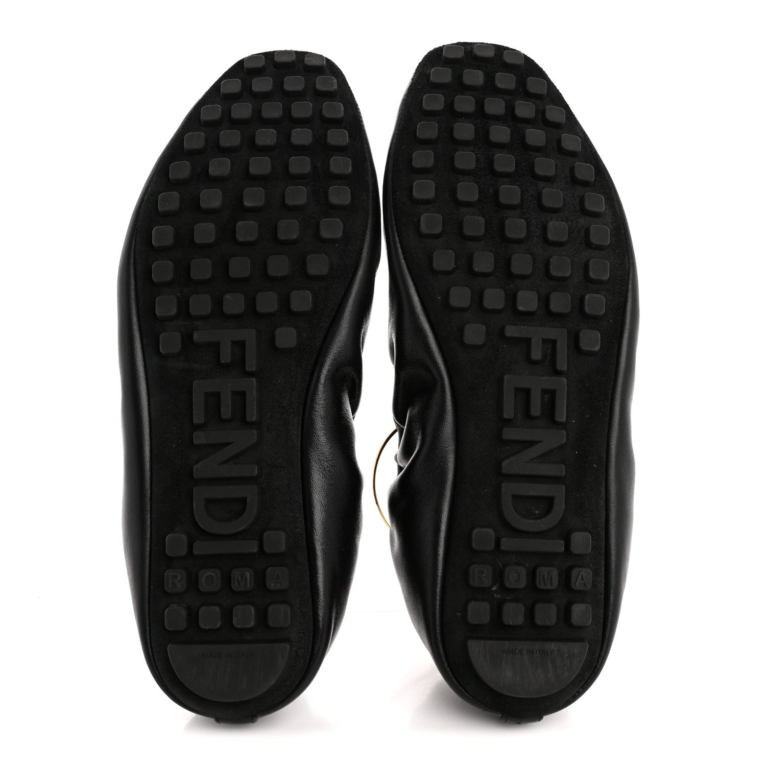 Fendi Vitello Filo Ballerina Flats 39 Black 6 of 12