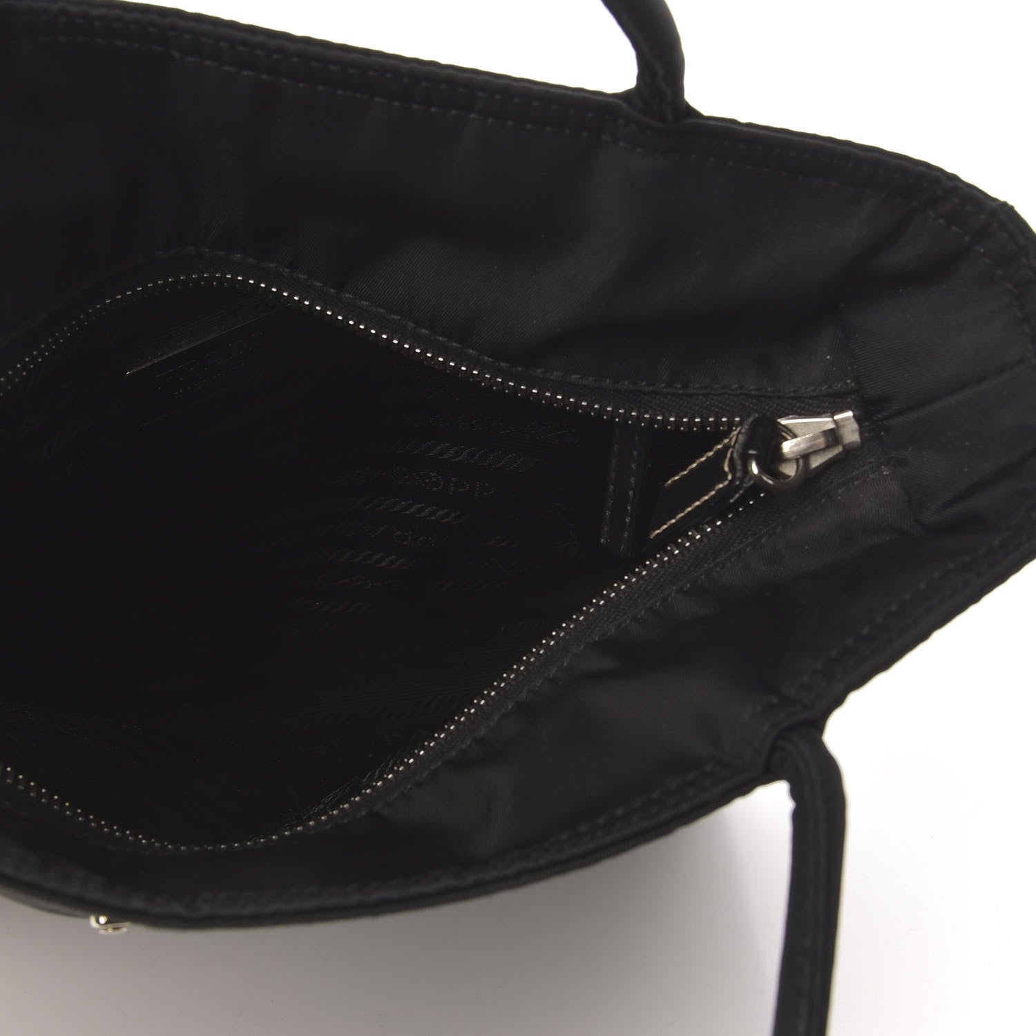 Prada Calfskin Tessuto Nylon Easy Shoulder Bag Black 7 of 9