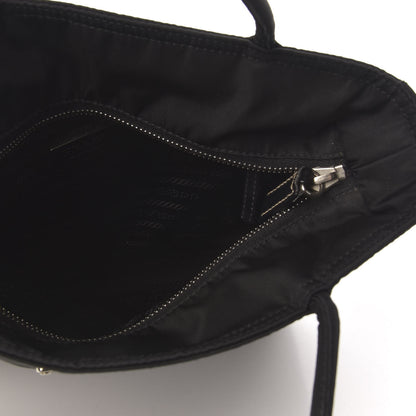 Prada Calfskin Tessuto Nylon Easy Shoulder Bag Black 7 of 9