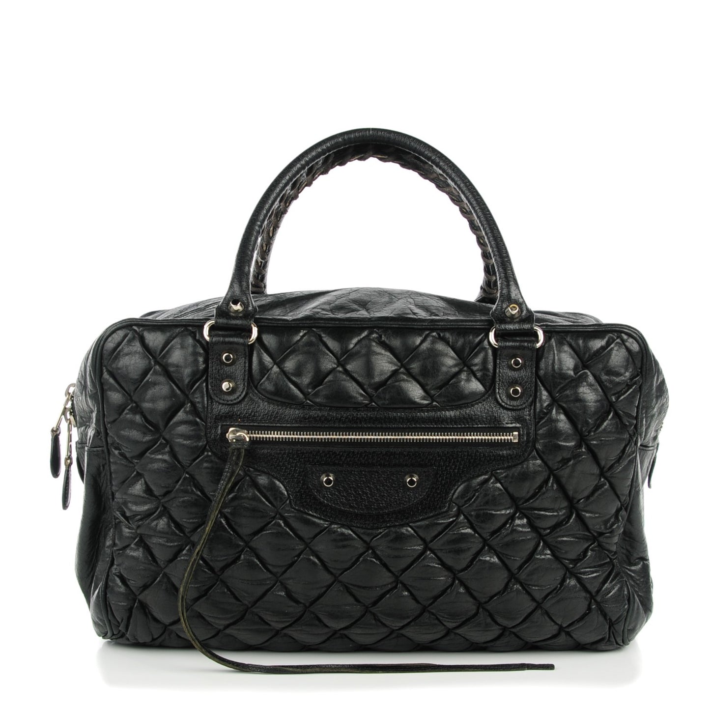 Chevre Quilted Matelasse MM Black