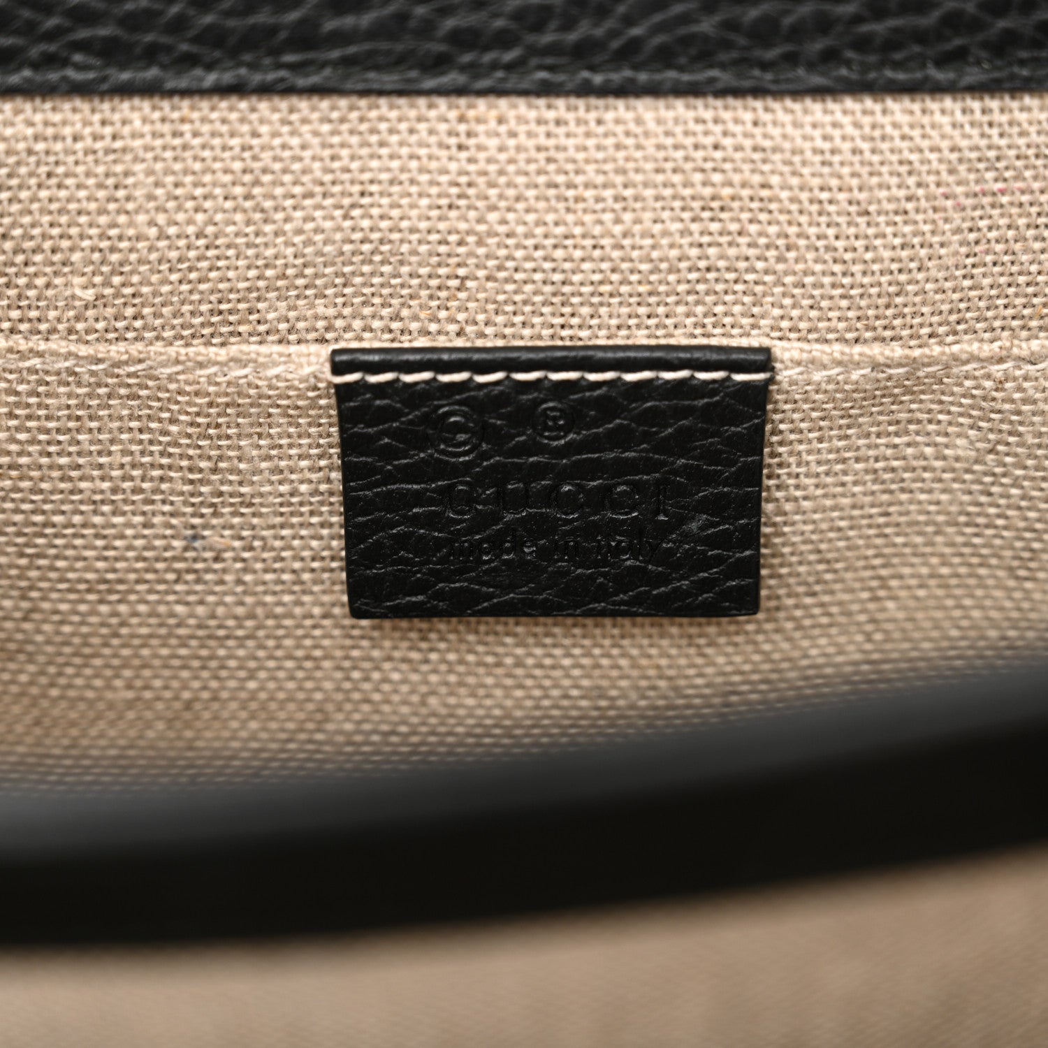 Gucci Dollar Calfskin Small Interlocking G Shoulder Bag Black 6 of 12