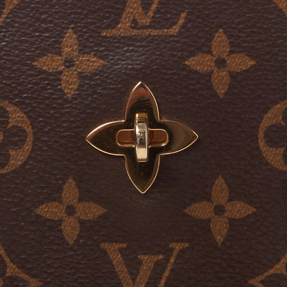 Louis Vuitton Monogram Flower Zipped Tote PM Black 7 of 8