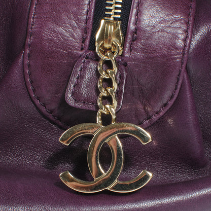 Chanel Distressed Lambskin Lady Braid Bowler Purple 5 of 9