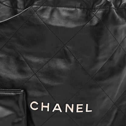 Chanel Shiny Calfskin Quilted Chanel 22 Black 8 of 11