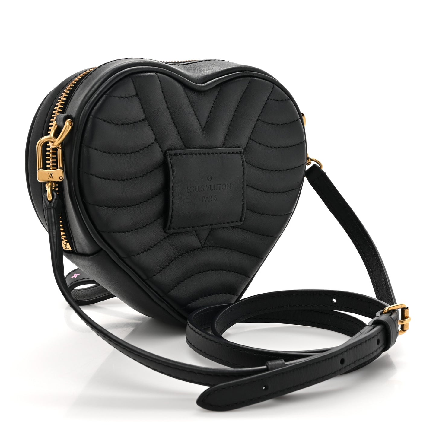 Calfskin New Wave Heart Bag Black