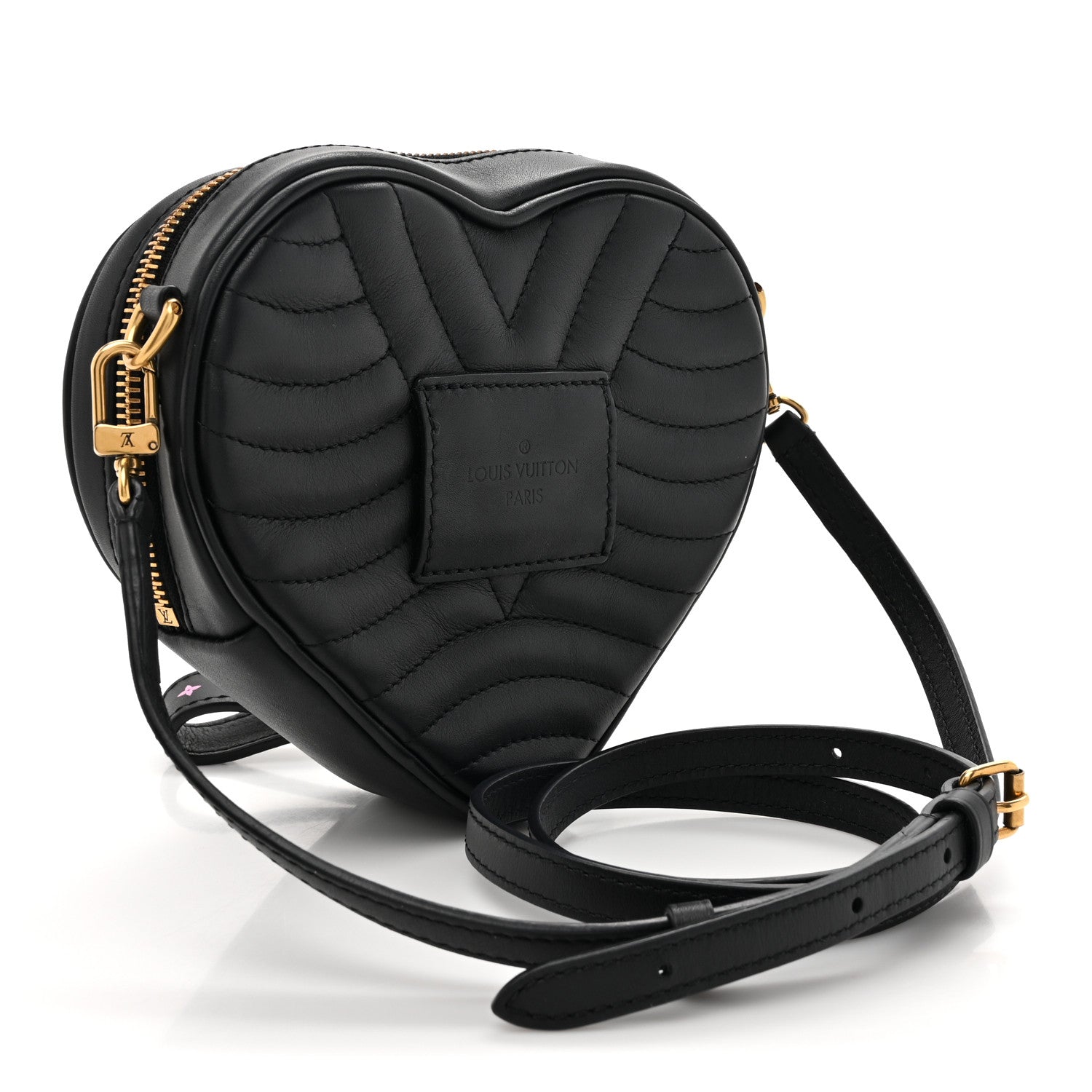 Louis Vuitton Calfskin New Wave Heart Bag Black 3 of 9