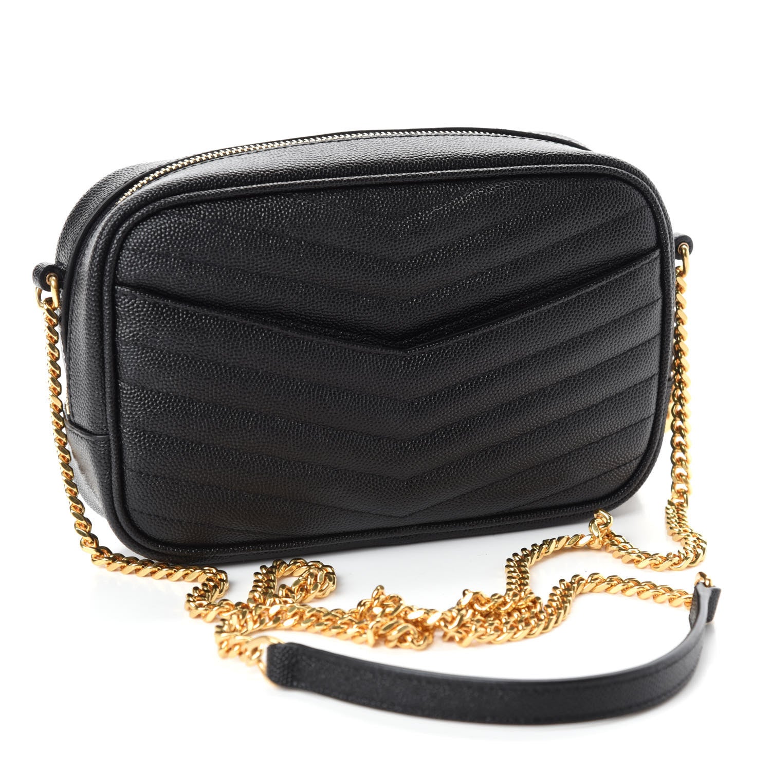 Saint Laurent Grain De Poudre Matelasse Monogram Mini Lou Camera Bag Black 3 of 11