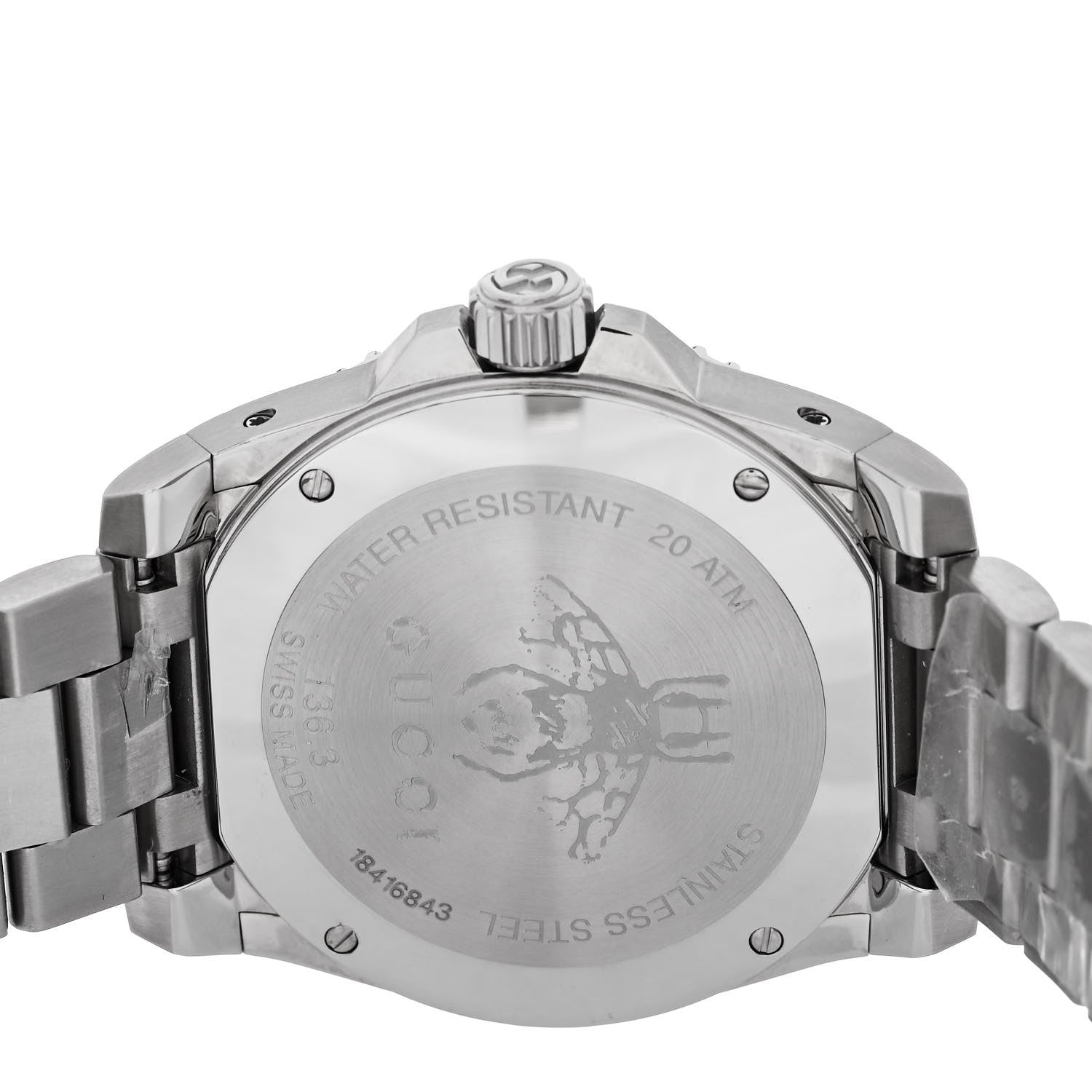 Gucci Stainless Steel 40mm Dive Quartz Watch White 4 of 5