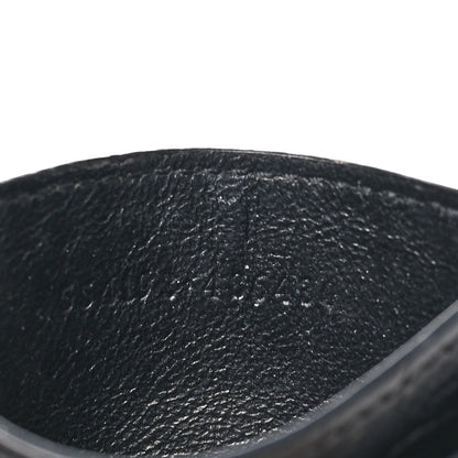 Alexander McQueen Calfskin Crocodile Embossed Skull Card Holder Black 7 of 8