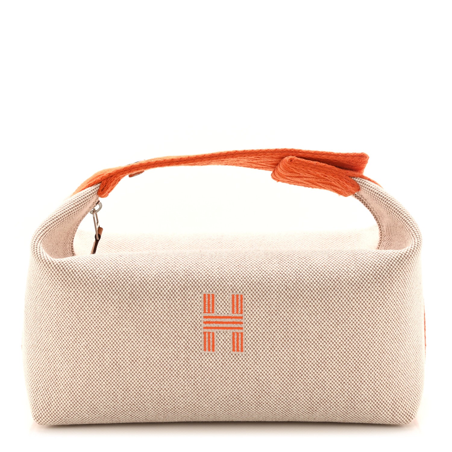 Hermes Canvas Small Bride-A-Brac Pouch Natural Orange 1 of 6