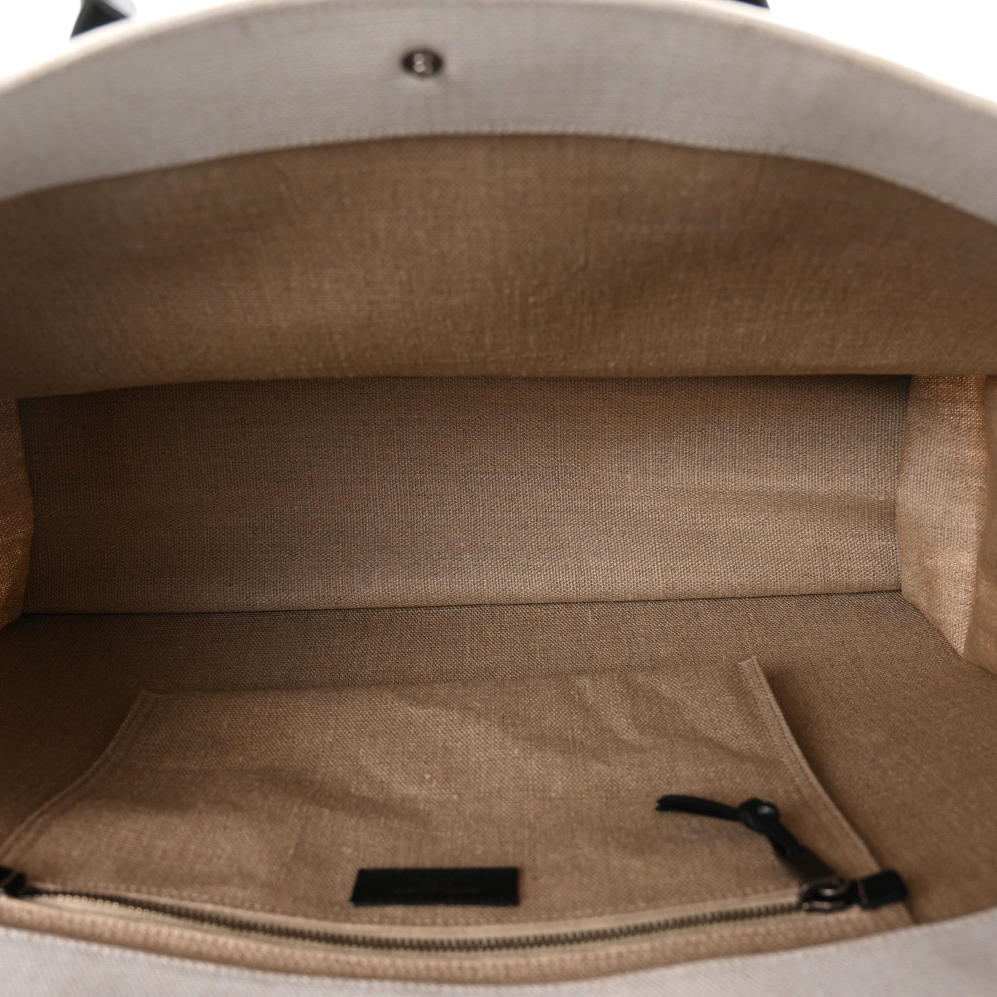 Linen Calfskin Rive Gauche Tote Optic White