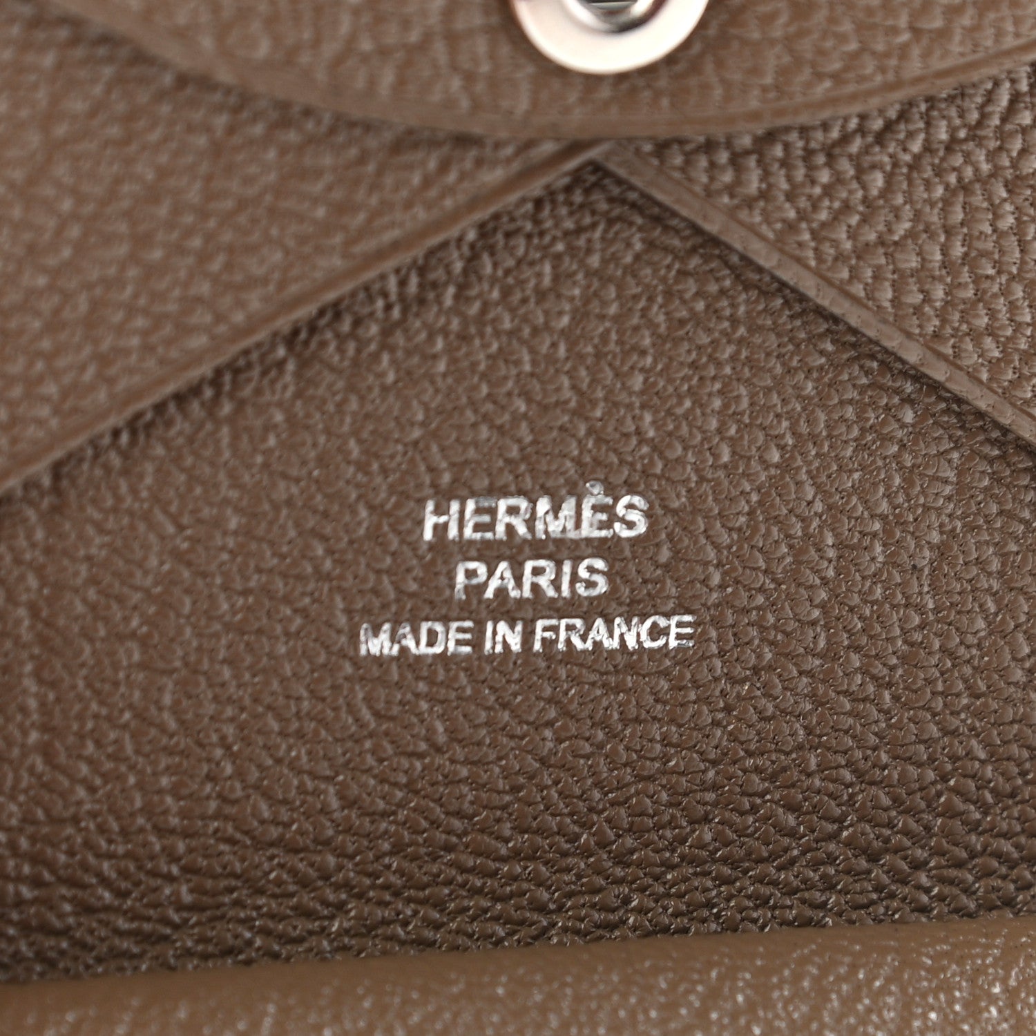 Hermes Chevre Mysore Calvi Duo Card Case Etoupe 5 of 6