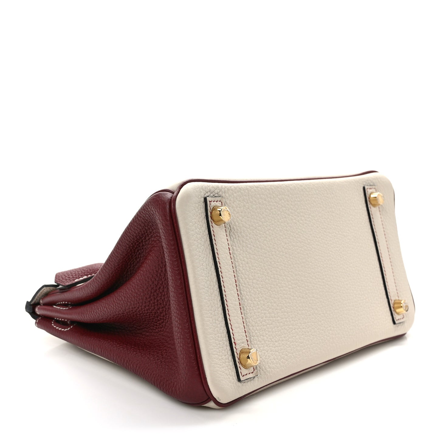 Togo Horseshoe Birkin 25 Nata Rouge H