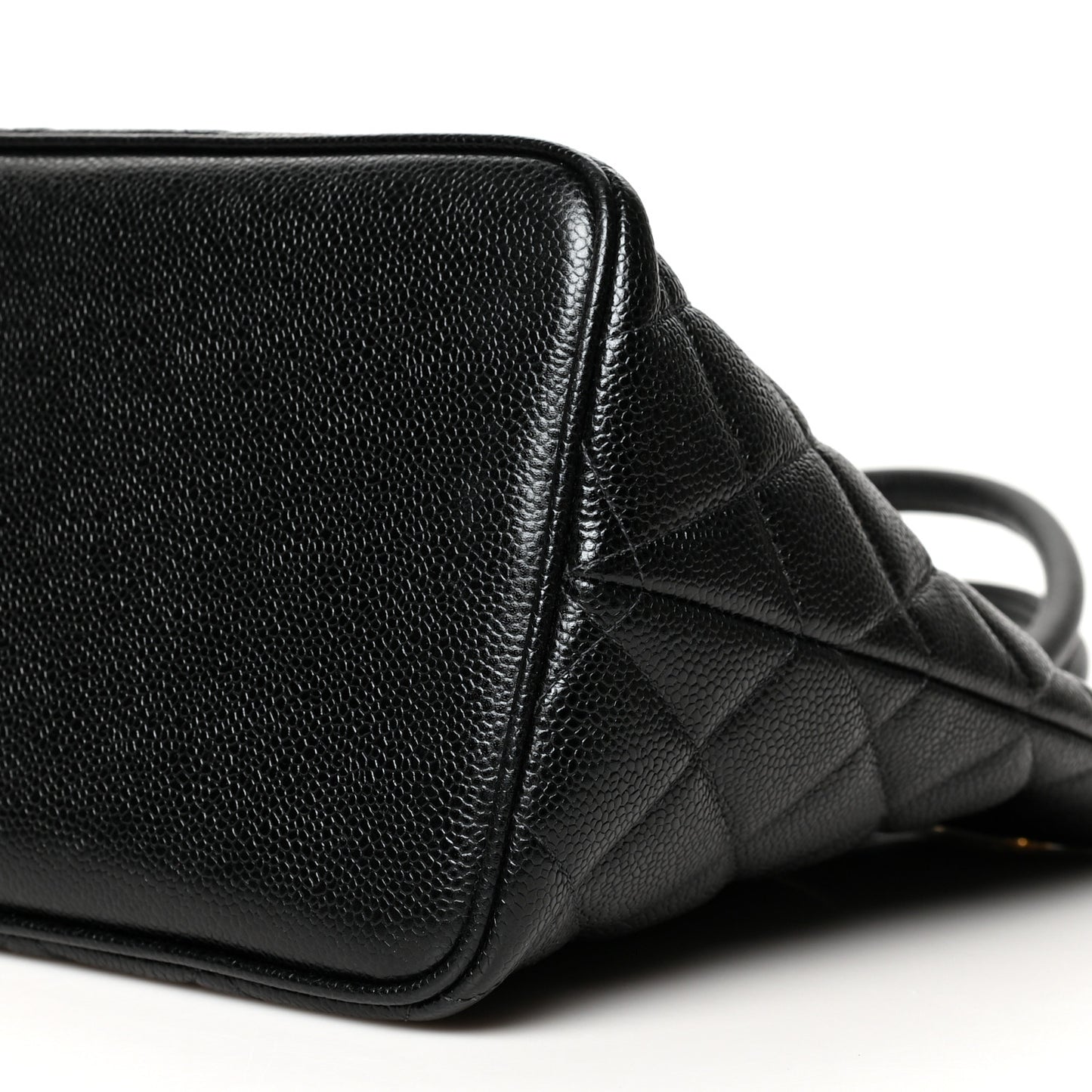 Caviar Quilted Medallion Tote Black