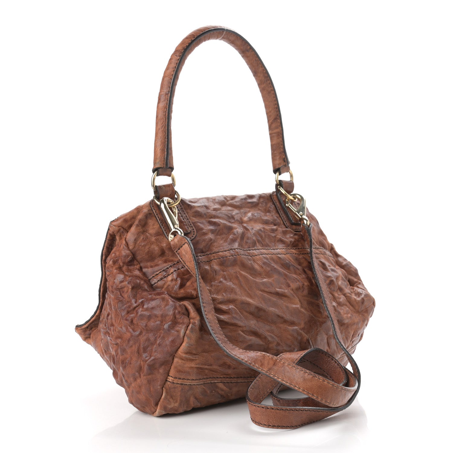 Givenchy Tumbled Sheepskin Small Pandora Brown 3 of 12