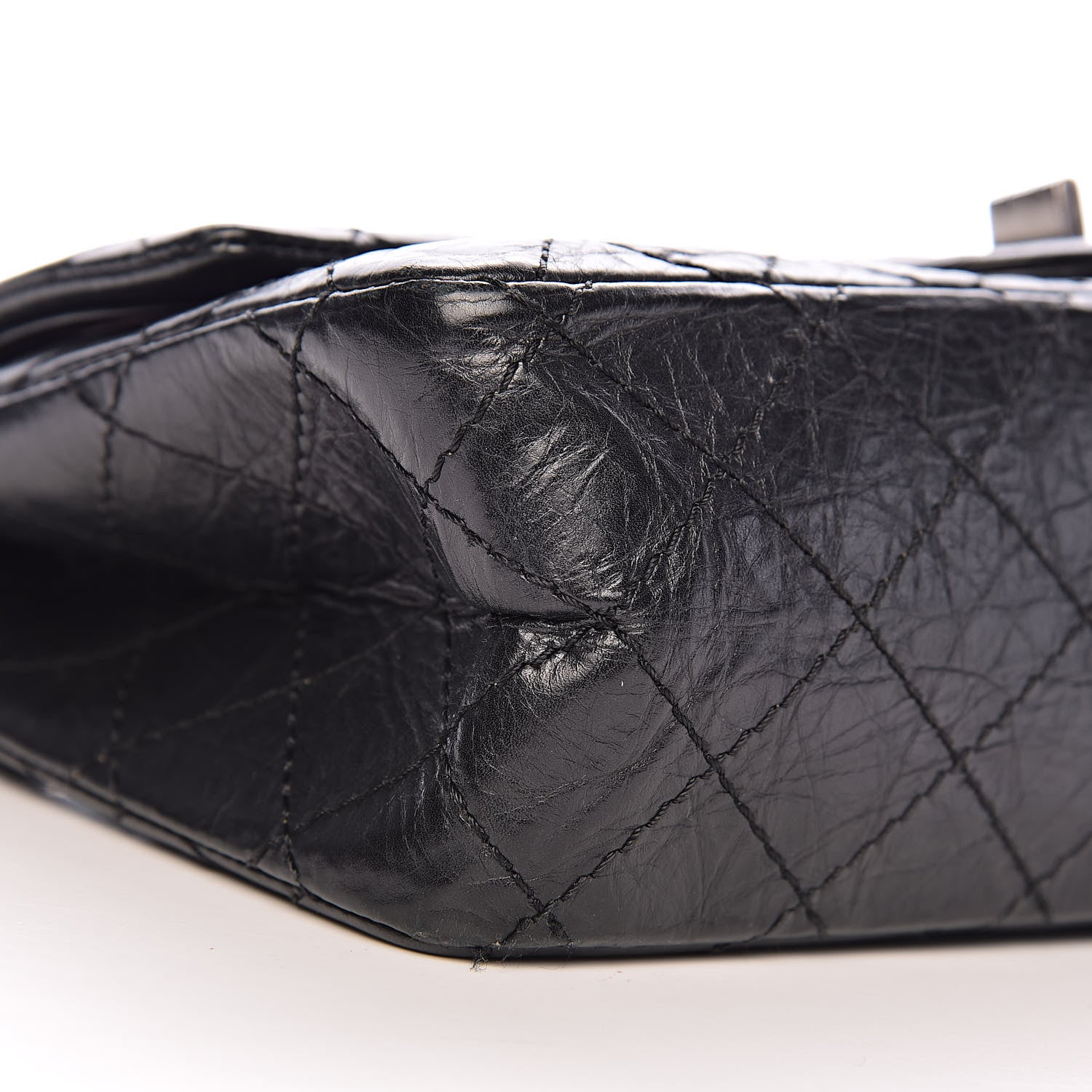 Chanel Aged Calfskin Quilted 2.55 Reissue 225 Flap Black 9 of 11