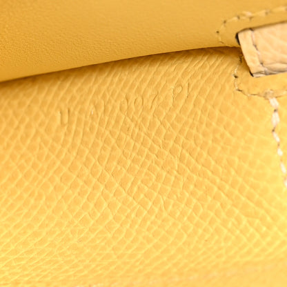 Hermes Epsom Verso Kelly Wallet To Go Nata Jaune Poussin 7 of 11