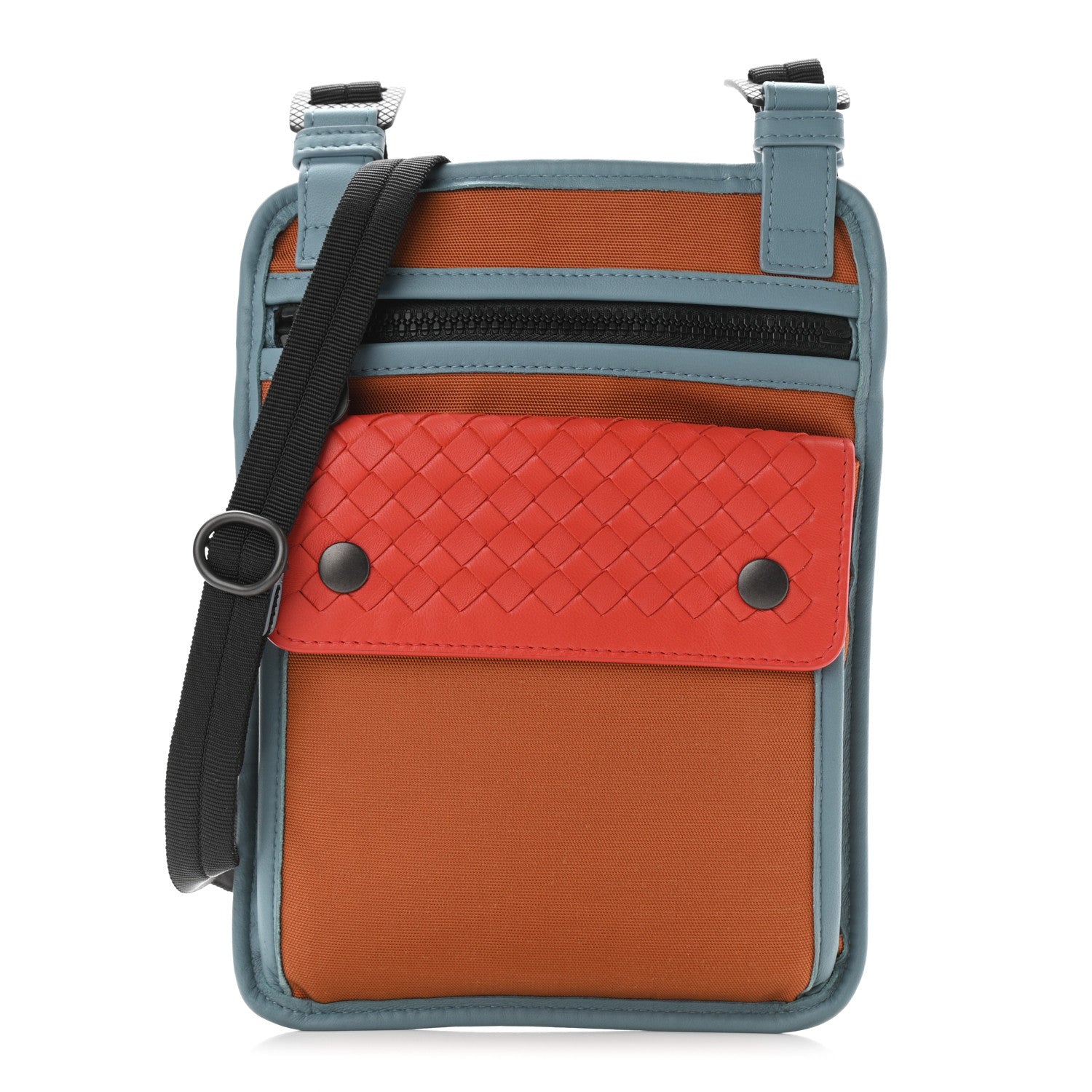 Bottega Veneta Nappa Intrecciato Nylon High Tech Crossbody Pouch Multicolor 1 of 10