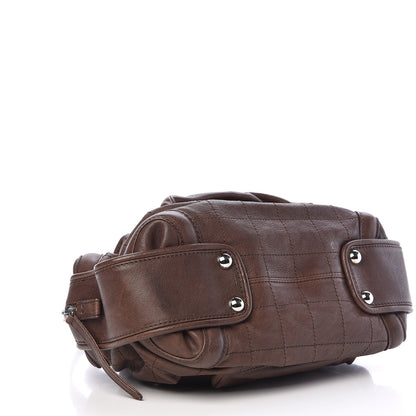Chanel Calfskin Stitched Outdoor Ligne Bowler Brown 4 of 14