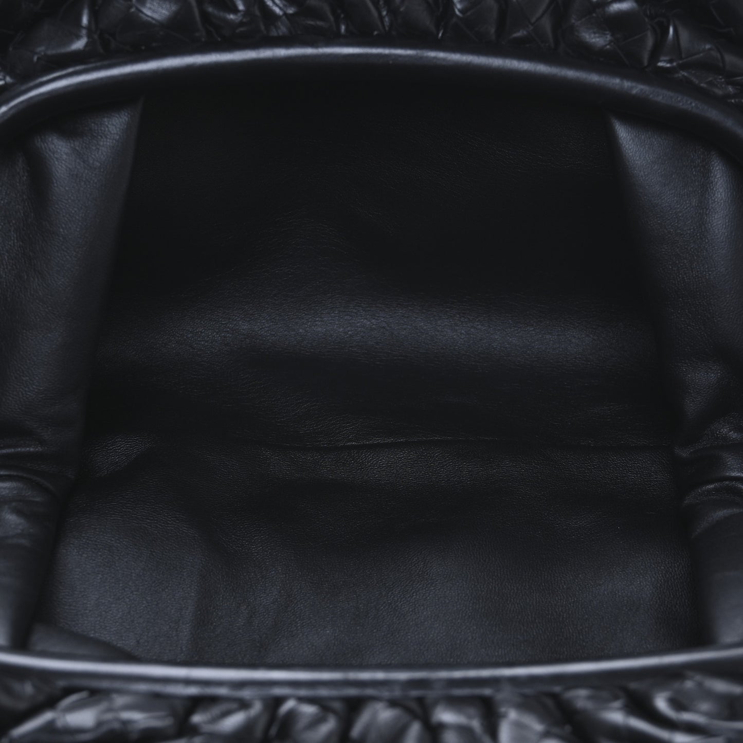 Nappa Maxi Intreccio The Pouch Oversized Clutch Black