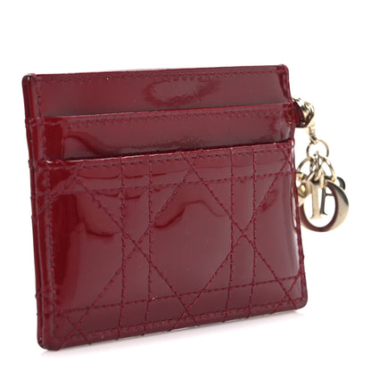 Christian Dior Patent Cannage Lady Dior Card Holder Red 3 of 7
