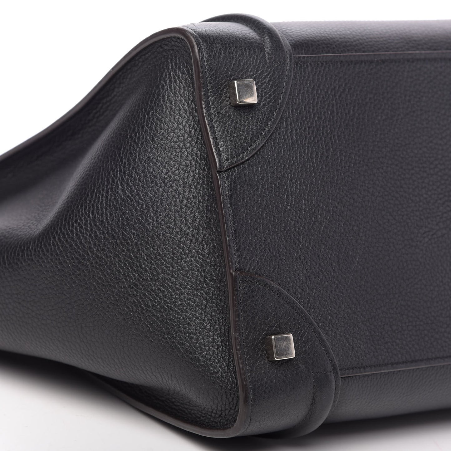 Drummed Calfskin Mini Luggage Black