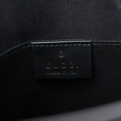 Gucci GG Supreme Monogram Selleria Calfskin Web New Web Cosmetic Case Black 6 of 11
