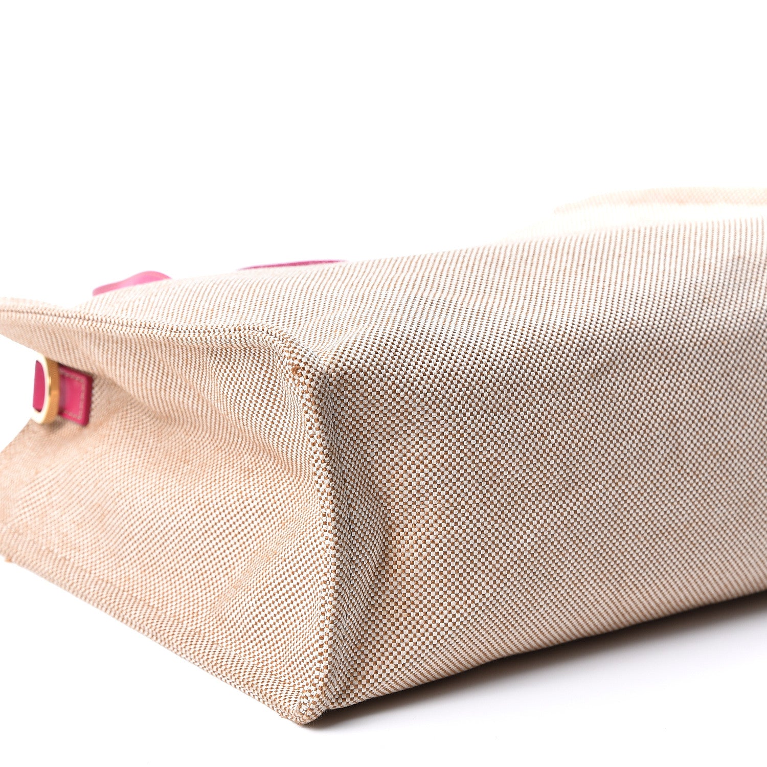 Fendi Canvas Vitello Simply Shopping Business Tote Natural Fuchsia 8 of 9