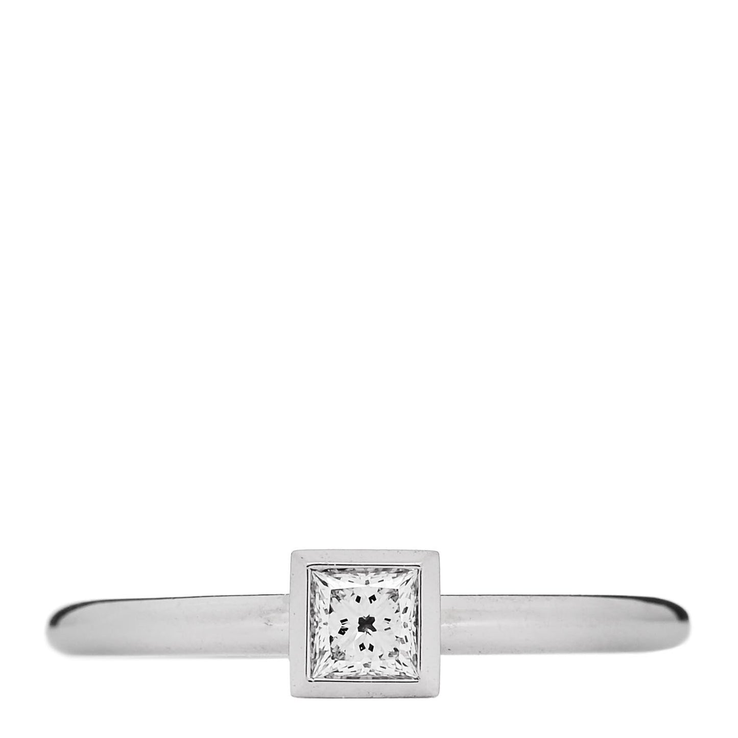 Platinum Diamond .15ct Princess Cut Engagement Ring 48 4.5