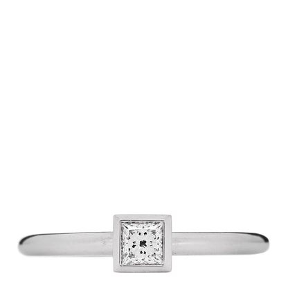 Tiffany Platinum Diamond .15ct Princess Cut Engagement Ring 48 4.5 1 of 6