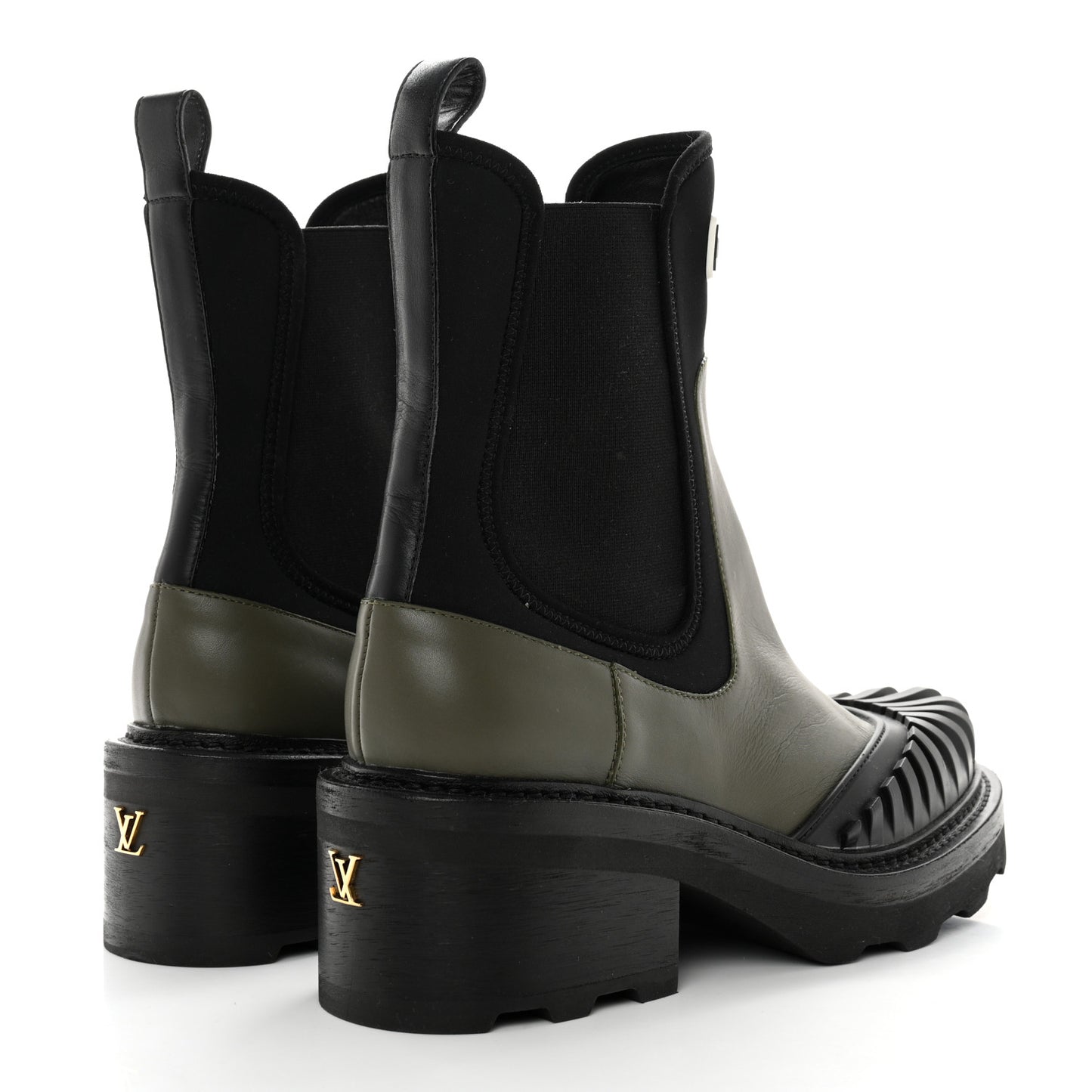 Calfskin Beaubourg Ankle Boots 39 Black Green