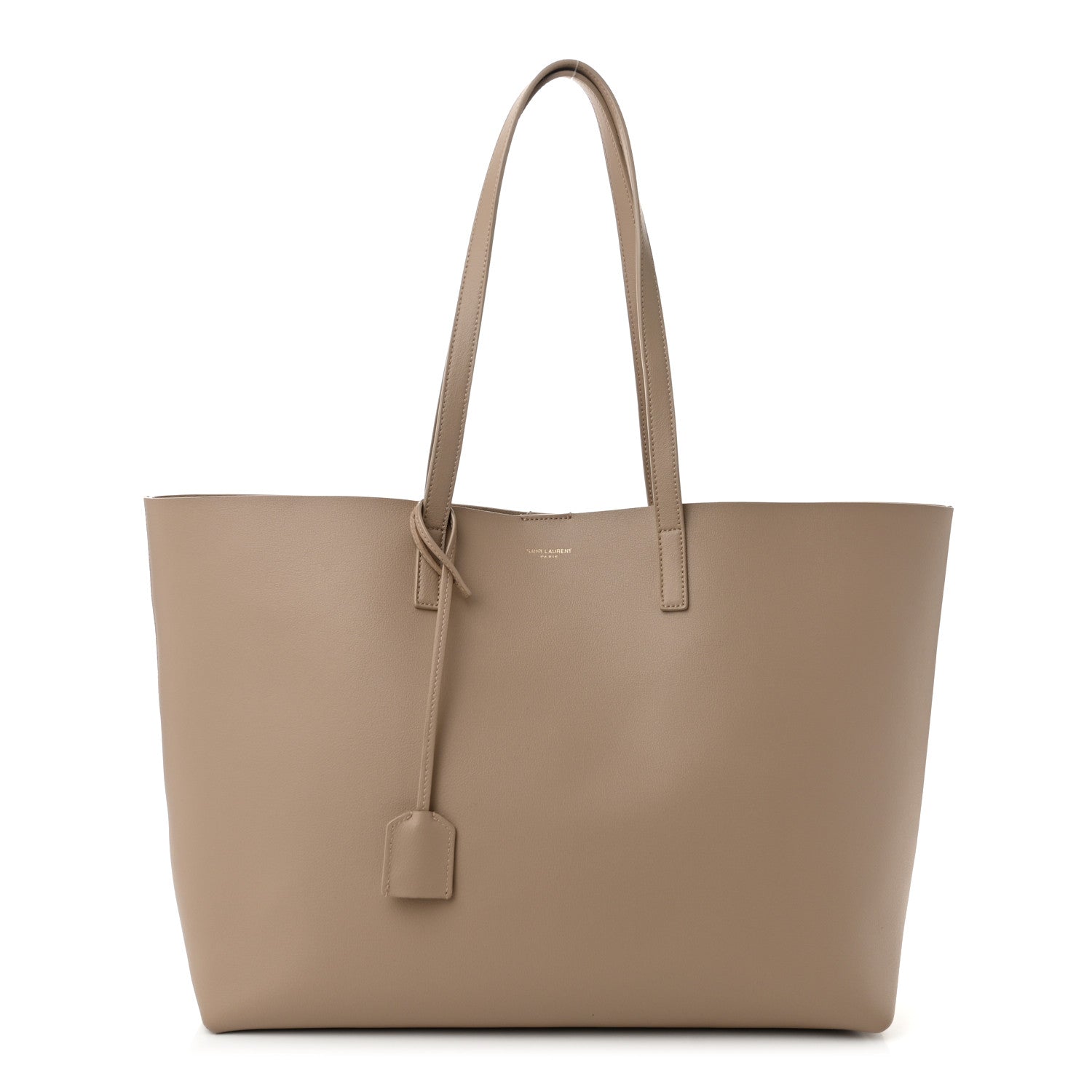 Saint Laurent Calfskin Large Shopping Tote Dark Beige 1 of 12