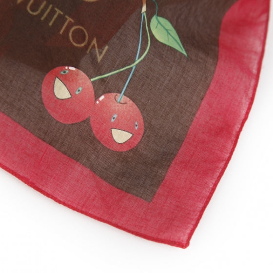 Monogram Cerises Bandana Marron