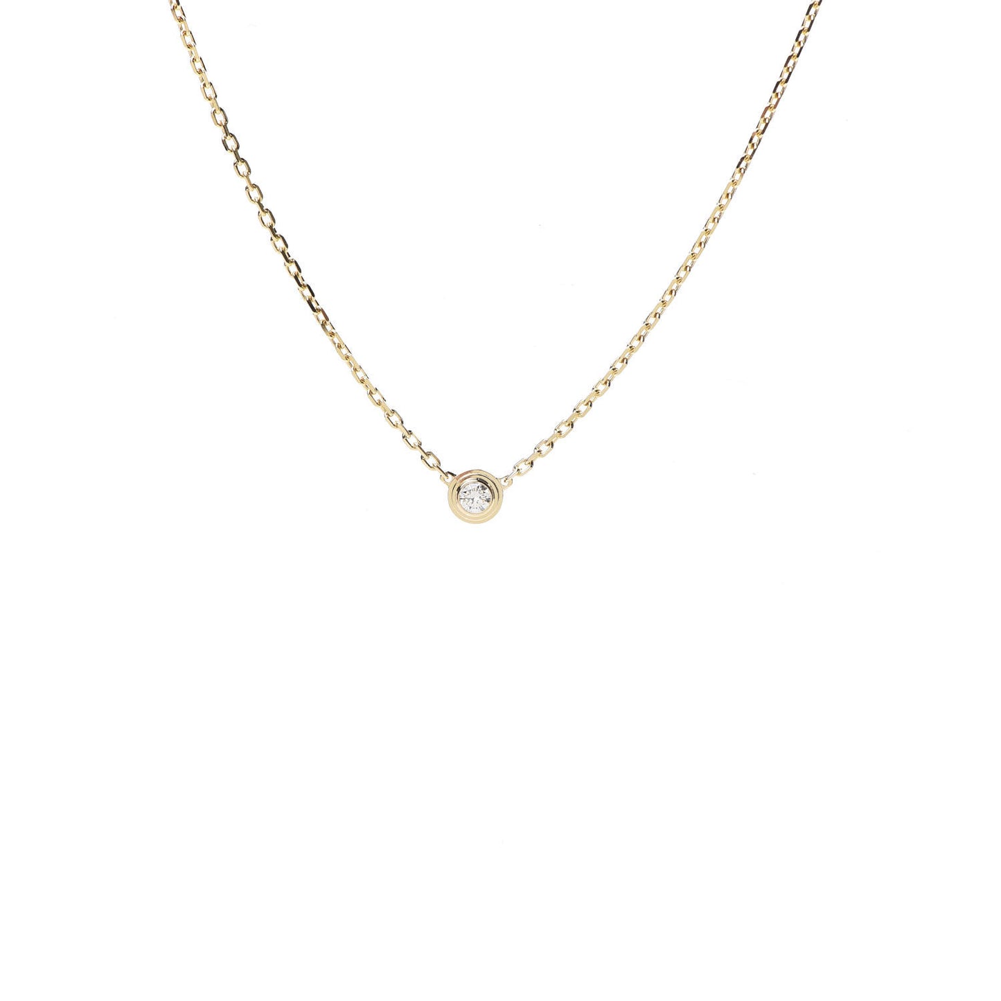 18K Yellow Gold Diamond XS D'Amour Pendant Necklace