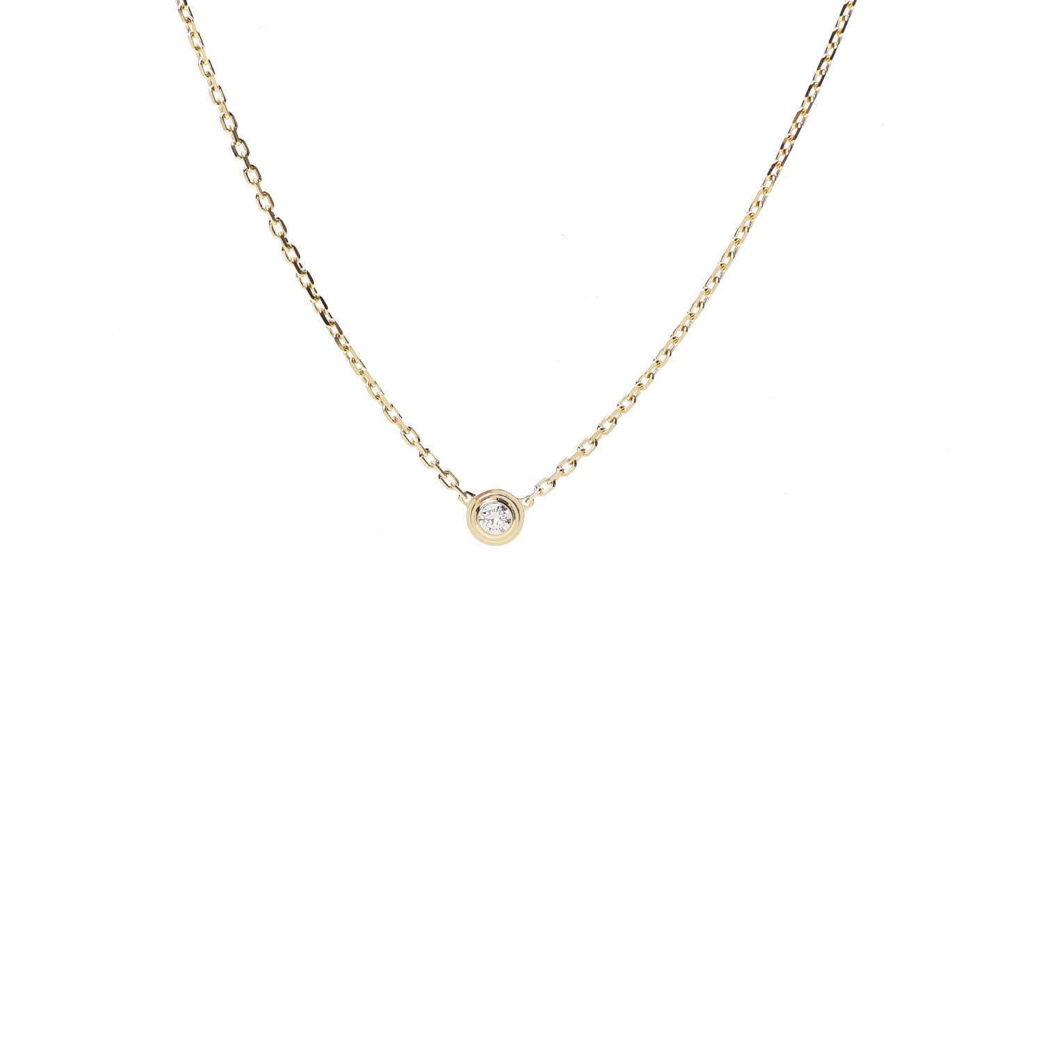 Cartier 18K Yellow Gold Diamond XS D'Amour Pendant Necklace 4 of 7