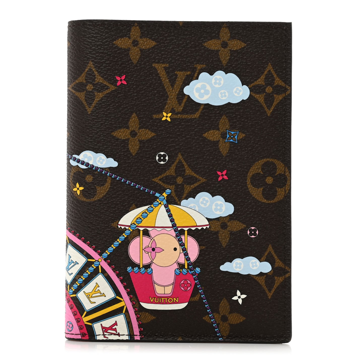 Monogram 2020 Christmas Animation Big Wheel Passport Cover Rose Ballerine