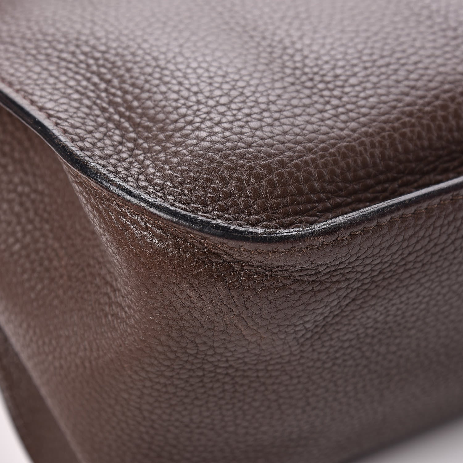Hermes Taurillon Clemence Jypsiere 34 Chocolate 27 of 29