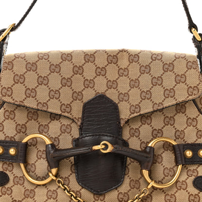 Gucci Monogram Horsebit Chain Flap Shoulder Bag Brown 8 of 15
