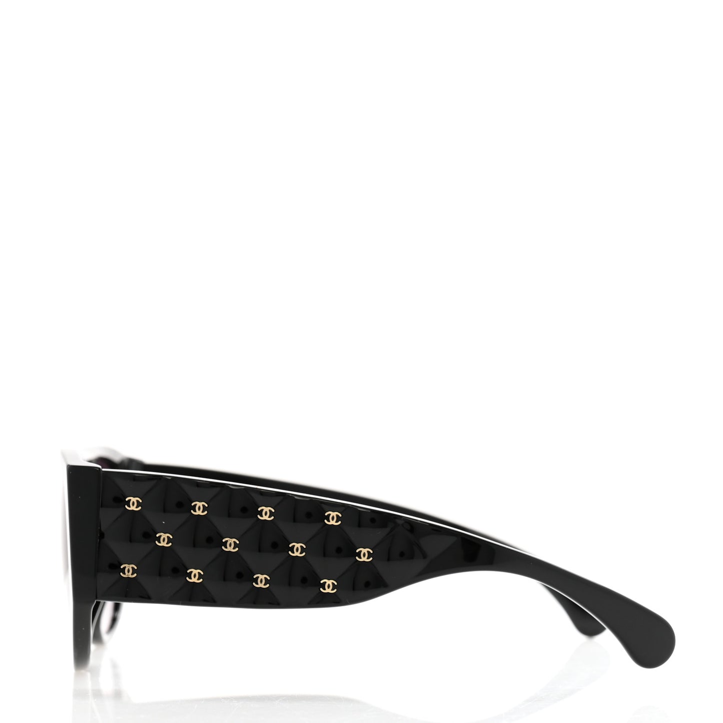 Acetate Quilted CC Pilot Sunglasses 71465 Black