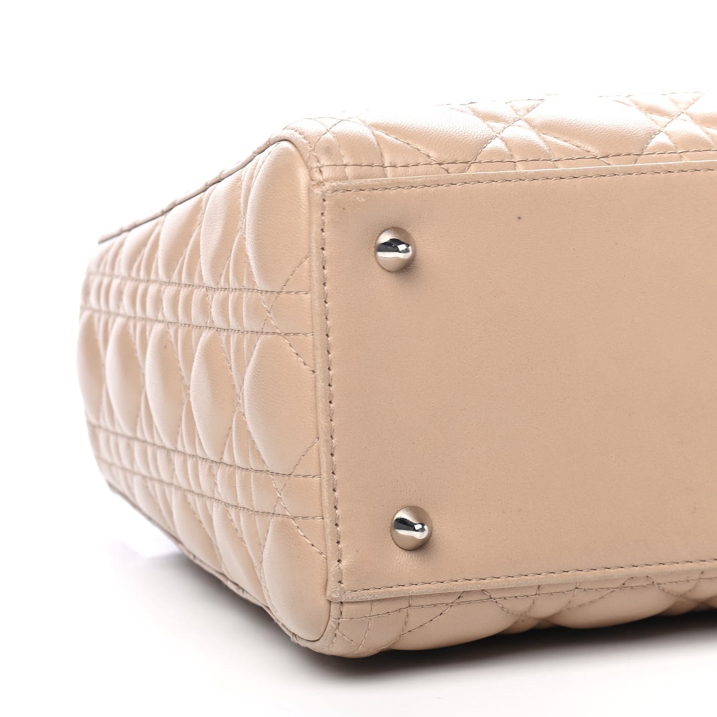 Lambskin Cannage Medium Lady Dior Rose Poudre