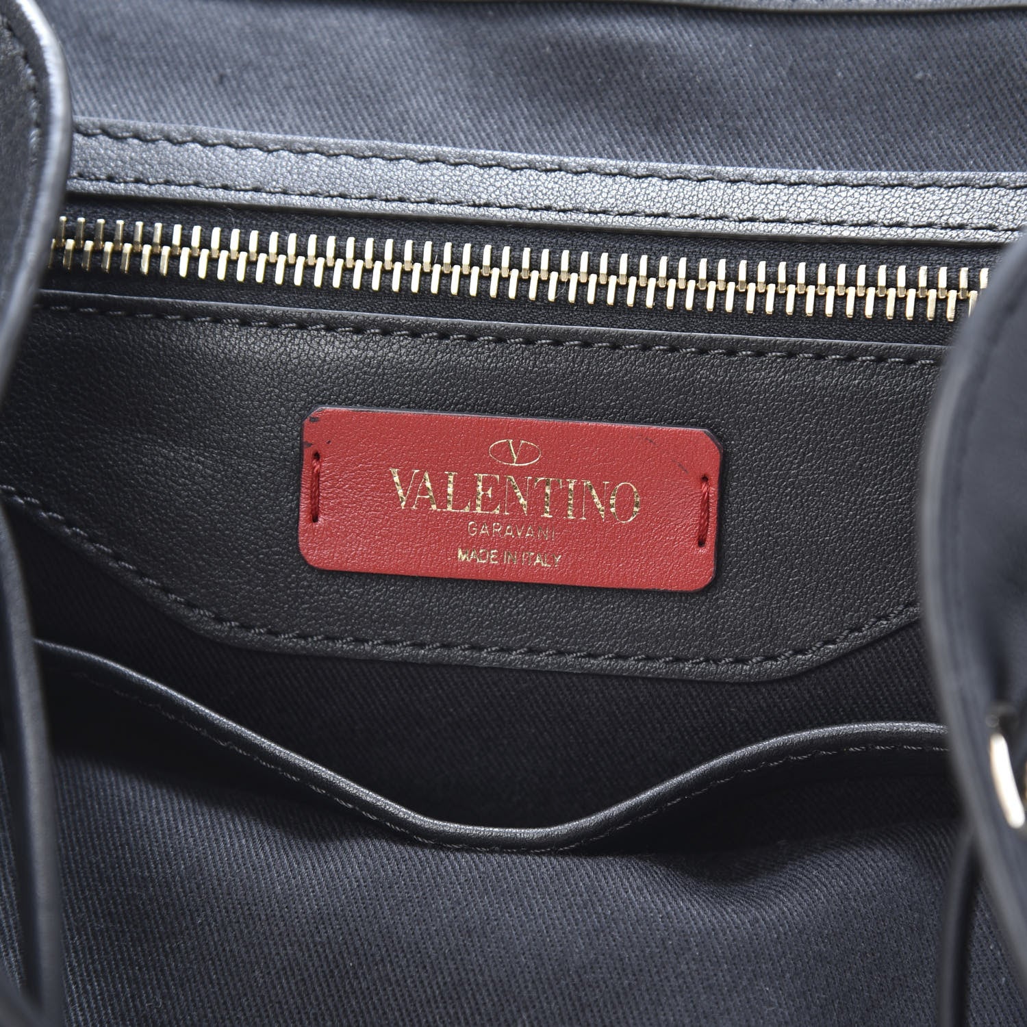 Valentino Garavani Vitello Rockstud Double Pocket Backpack Black 5 of 8