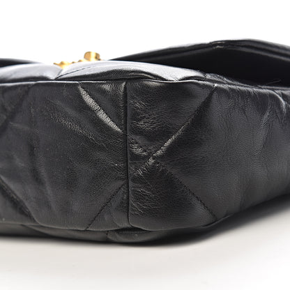 Chanel Goatskin Quilted Medium 19 Flap Black 9 of 10