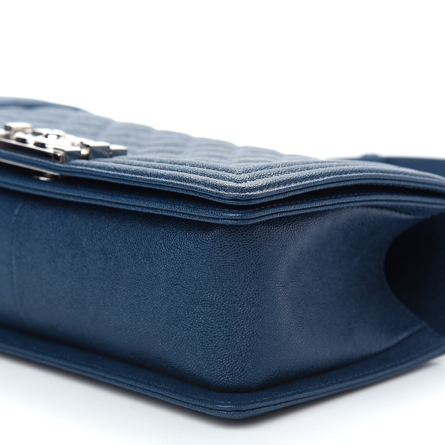 Chanel Caviar Quilted Medium Boy Flap Dark Blue 8 of 8
